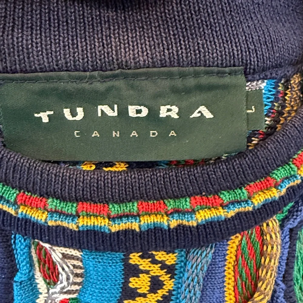 Tundra Canada Coogi Style 3D Multicolor Sweater – 100% Cotton – Size L - Picture 2 of 5